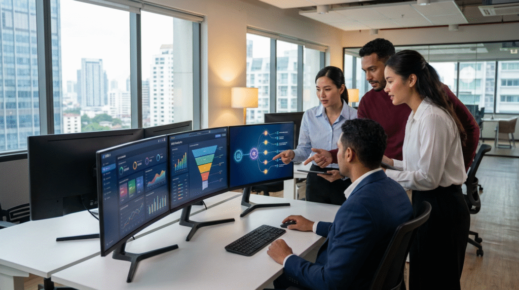 AI tools supporting sales professionals with lead generation and sales automation