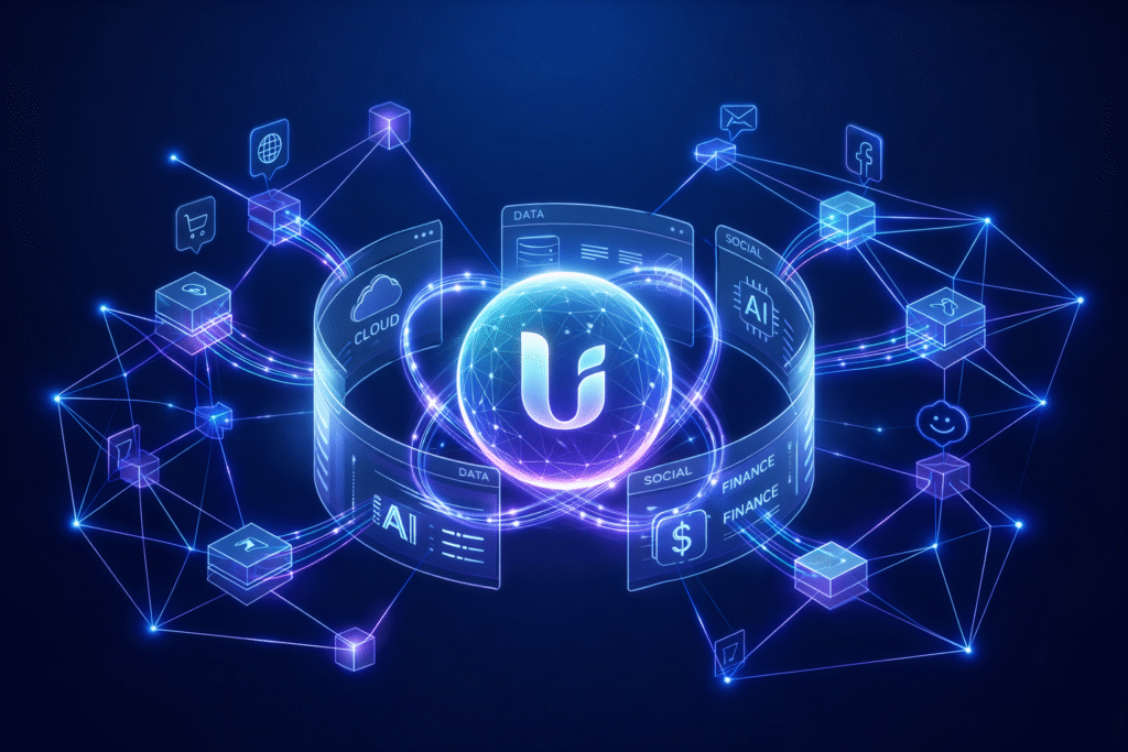 AI and connected digital systems illustrating one of the 7 business trends for 2026.