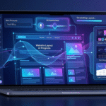 Best AI website builders creating a professional website layout using artificial intelligence